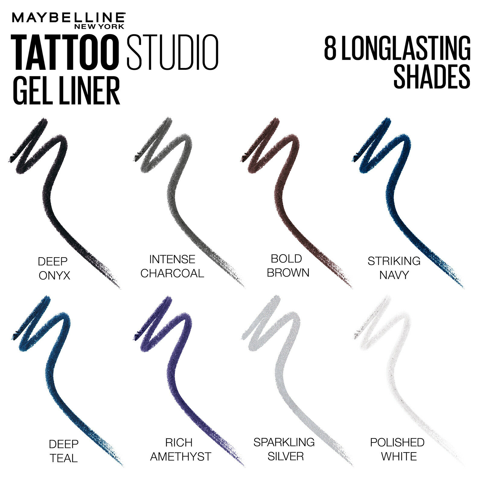 Maybelline TattooStudio Gel Pencil, Sharpenable, Liner, Bold Brown 910 - 1.2 g