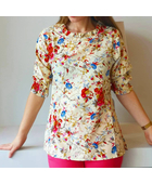Venta de Blusa Estampada de Flores Talla XL - LM Karishma en Panamá. A sólo $25. Entrega gratis. Garantía Mercologo.
