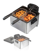 Venta de FREIDORA ELECTRICA CON 3 CESTAS / TEMP AJUSTABLE CAPACIDAD DE 19 TAZAS | HAMILTON BEACH en Panamá. A sólo $84.99. Entrega gratis. Garantía Mercologo.