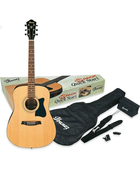 Venta de Paquete de Guitarra acústica Ibanez color natural, incluye estuche, correa y afinador en Panamá. A sólo $199.95. Entrega gratis. Garantía Mercologo.