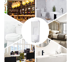 Venta de Dispensador de jabón manual de 500ml para montar en la pared para champú, loción y mucho más en Panamá. A sólo $4. Entrega gratis. Garantía Mercologo.