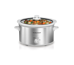 Venta de OLLA DE COCCIÓN LENTA  / SLOW COOKER 4QT RECIPIENTE CERAMICA BLANCA CON PLATEADO | HAMILTON BEACH en Panamá. A sólo $34.99. Entrega gratis. Garantía Mercologo.