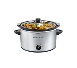 Venta de OLLA  DE COCCIÓN LENTA / SLOW COOKER HB 3QT RECIPIENTE CERAMICA | COLOR PLATEADO MODELO 2020 | HAMILTON BEACH en Panamá. A sólo $29.99. Entrega gratis. Garantía Mercologo.