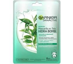 Venta de GARNIER SKINACTIVE | MASCARILLA EN TELA HIDRA BOMB | MATIFICANTE | GREEN TEA | 32G x 1 en Panamá. A sólo $3.1. Entrega gratis. Garantía Mercologo.