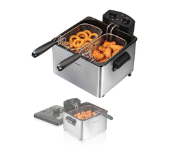 Venta de FREIDORA ELECTRICA CON 3 CESTAS / TEMP AJUSTABLE CAPACIDAD DE 19 TAZAS | HAMILTON BEACH en Panamá. A sólo $84.99. Entrega gratis. Garantía Mercologo.