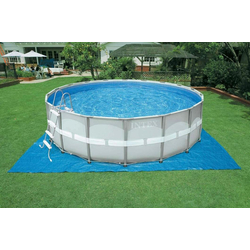 Venta de Piscina Intex familiar 14’X42” escalera, filtro y bomba, cobertor y lona base en Panamá. A sólo $429.99. Entrega gratis. Garantía Mercologo.
