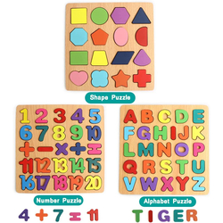 Venta de Rompecabezas de madera para niños pequeños, con forma de número del alfabeto ABC, rompecabezas 3 en 1, bloques educativos, juguetes de tablero en Panamá. A sólo $9.99. Entrega gratis. Garantía Mercologo.
