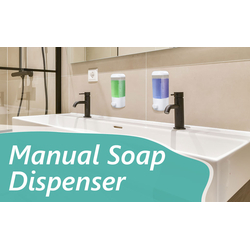 Venta de Dispensador de jabón manual de 500ml para montar en la pared para champú, loción y mucho más en Panamá. A sólo $4. Entrega gratis. Garantía Mercologo.