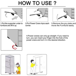 Venta de Juego de herramientas móviles de 5 piezas para levantar muebles, peso máximo de carga 330 libras en Panamá. A sólo $7.99. Entrega gratis. Garantía Mercologo.