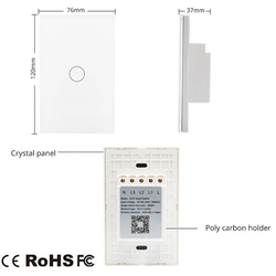 Venta de Interruptor WIFI Táctil de 1 Botón en Panamá. A sólo $19.99. Entrega gratis. Garantía Mercologo.