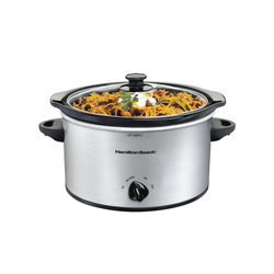 Venta de OLLA  DE COCCIÓN LENTA / SLOW COOKER HB 3QT RECIPIENTE CERAMICA | COLOR PLATEADO MODELO 2020 | HAMILTON BEACH en Panamá. A sólo $29.99. Entrega gratis. Garantía Mercologo.