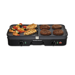 Venta de PLANCHA / PARRILLA  DE ASAR ELECTRICA CON PLACAS DESMONTABLES Y REVERSIBLES  1400W | HAMILTON BEACH en Panamá. A sólo $80. Entrega gratis. Garantía Mercologo.
