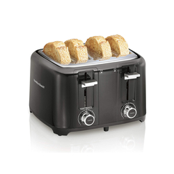 Venta de Tostadora Negra/Cromada de 4 Panes en Panamá. A sólo $35.99. Entrega gratis. Garantía Mercologo.