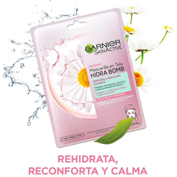 Venta de GARNIER SKINACTIVE | MASCARILLA EN TELA HIDRA BOMB | CALMANTE | MANZANILLA | 32G x 1 en Panamá. A sólo $3.1. Entrega gratis. Garantía Mercologo.