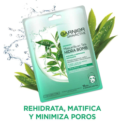 Venta de GARNIER SKINACTIVE | MASCARILLA EN TELA HIDRA BOMB | MATIFICANTE | GREEN TEA | 32G x 1 en Panamá. A sólo $3.1. Entrega gratis. Garantía Mercologo.