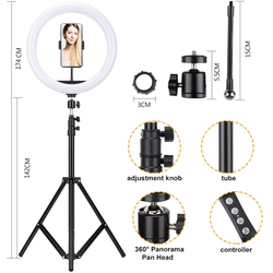 Venta de Aros de Luz LED 12” incluye Trípode de 2.00 mts en Panamá. A sólo $16.99. Entrega gratis. Garantía Mercologo.