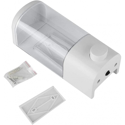 Venta de Dispensador de jabón manual de 500ml para montar en la pared para champú, loción y mucho más en Panamá. A sólo $4. Entrega gratis. Garantía Mercologo.