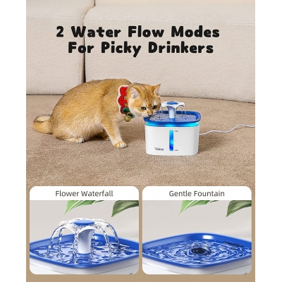 Venta de Veken Fuente para mascotas de 2 L, fuente de agua automática para gatos o perros con bomba inteligente (azul plástico) en Panamá. A sólo $15. Entrega gratis. Garantía Mercologo.