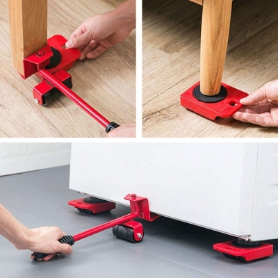 Venta de Juego de herramientas móviles de 5 piezas para levantar muebles, peso máximo de carga 330 libras en Panamá. A sólo $7.99. Entrega gratis. Garantía Mercologo.