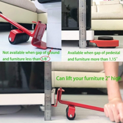 Venta de Juego de herramientas móviles de 5 piezas para levantar muebles, peso máximo de carga 330 libras en Panamá. A sólo $7.99. Entrega gratis. Garantía Mercologo.