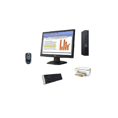 Venta de KIT Computadora Dell OptiPlex 3070 Core i3 9100/ Monitor HP de 18.5", full HD, Impresora multifuncional, Teclado y Mouse Inalambrico+mousepad en Panamá. A sólo $799. Entrega gratis. Garantía Mercologo.