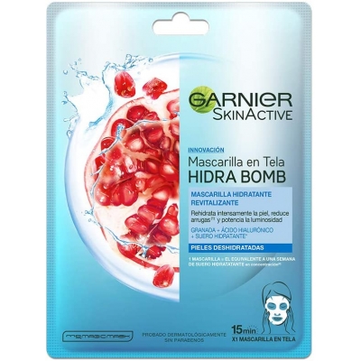 Venta de GARNIER SKINACTIVE | MASCARILLA EN TELA HIDRA BOMB | REVITALIZANTE | GRANADA | 32G x 1 en Panamá. A sólo $3.1. Entrega gratis. Garantía Mercologo.