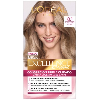 Venta de L'OREAL PARIS | EXCELLENCE 8.1 RUBIO CLARO CENIZO | TINTE DE CABELLO PERMANENTE en Panamá. A sólo $8.35. Entrega gratis. Garantía Mercologo.