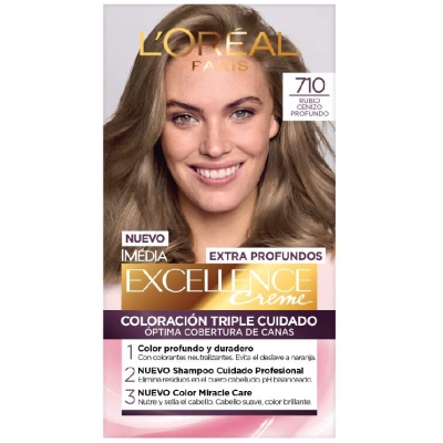 Venta de L'OREAL PARIS | EXCELLENCE EXTRA PROFUNDO 710 RUBIO CENIZO PROFUNDO | TINTE DE CABELLO PERMANENTE en Panamá. A sólo $8.35. Entrega gratis. Garantía Mercologo.