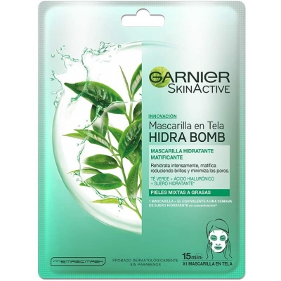 Venta de GARNIER SKINACTIVE | MASCARILLA EN TELA HIDRA BOMB | MATIFICANTE | GREEN TEA | 32G x 1 en Panamá. A sólo $3.1. Entrega gratis. Garantía Mercologo.