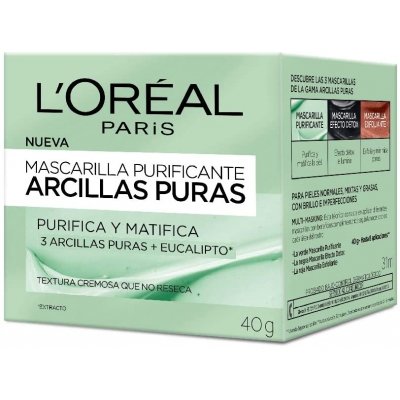 Venta de L'OREAL SKIN EXPERT | ARCILLAS PURAS | MASCARILLA PURIFICANTE | 40GR en Panamá. A sólo $12.93. Entrega gratis. Garantía Mercologo.