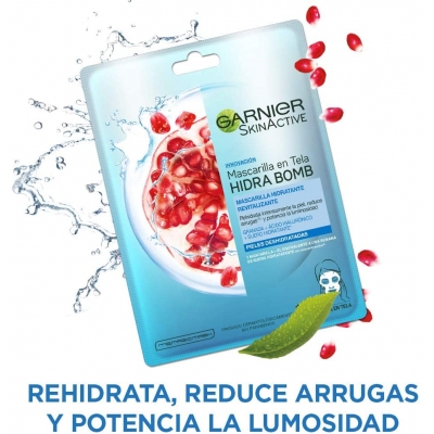 Venta de GARNIER SKINACTIVE | MASCARILLA EN TELA HIDRA BOMB | REVITALIZANTE | GRANADA | 32G x 1 en Panamá. A sólo $3.1. Entrega gratis. Garantía Mercologo.