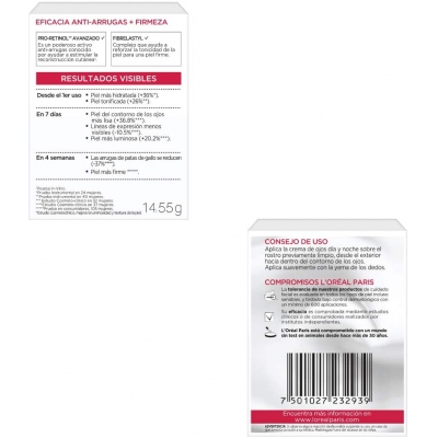 Venta de L'OREAL SKIN EXPERT | REVITALIFT | CREMA ANTI-ARRUGAS CONTORNO OJOS | 15ML en Panamá. A sólo $19.9. Entrega gratis. Garantía Mercologo.