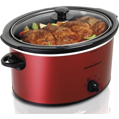 Venta de OLLA DE COCCIÓN LENTA / SLOW COOKER  5QT, RECIPIENTE DE CERAMICA STAY OR GO | COLOR ROJO | HAMILTON BEACH en Panamá. A sólo $39.99. Entrega gratis. Garantía Mercologo.