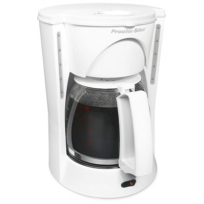 Venta de CAFETERA DE 12 TAZAS CON FILTRO INTERNO BLANCA | PROCTOR SILEX en Panamá. A sólo $25.99. Entrega gratis. Garantía Mercologo.