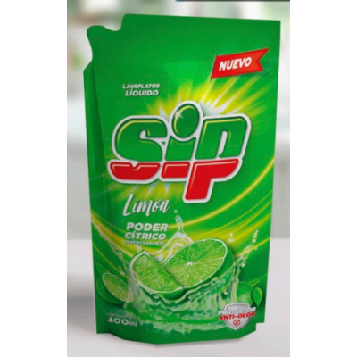Venta de JABON LAVAPLATOS SIP LIMON SACHET  | 400ML en Panamá. A sólo $1.39. Entrega gratis. Garantía Mercologo.
