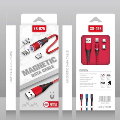 Venta de Cable magnético para cargar XS-025 3 en 1 en Panamá. A sólo $6.75. Entrega gratis. Garantía Mercologo.