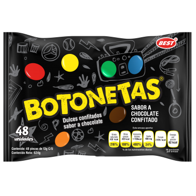 Venta de BEST | BOTONETAS CHOCOLATE | 48 PAQ en Panamá. A sólo $4.1. Entrega gratis. Garantía Mercologo.