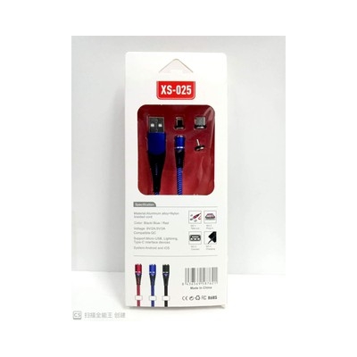 Venta de Cable magnético para cargar XS-025 3 en 1 en Panamá. A sólo $6.75. Entrega gratis. Garantía Mercologo.
